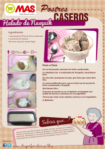 receta helado de nesquik