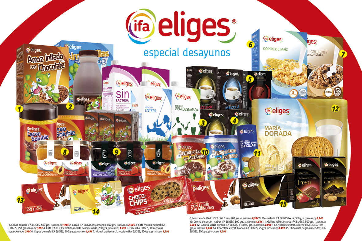 Desayunos de la marca IFA ELIGES