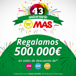 Regalamos 500.000 euros en Supermercados MAS por nuestro 43º Aniversario